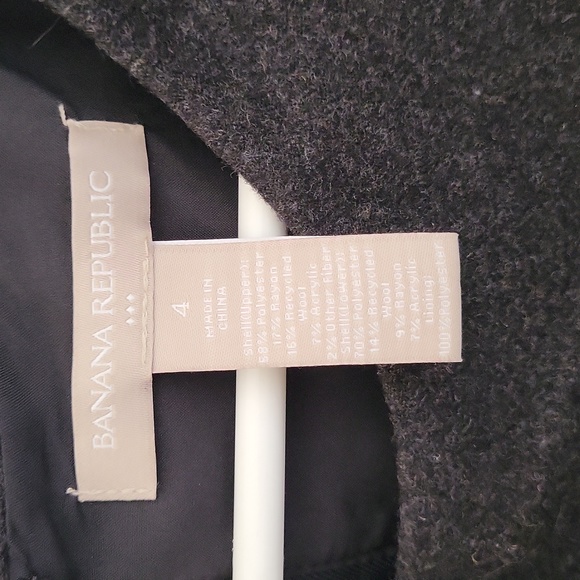 NWOT Banana Republic Gray, Beige, and Baby Blue Plaid Wool Shift Dress, Size 4 - Picture 10 of 10